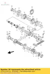 Aquí puede pedir piñón, motor de Suzuki , con el número de pieza 2751114111: