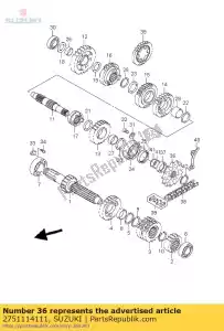 suzuki 2751114111 piñón, motor - Lado inferior