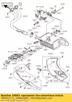 180910771, Kawasaki, Body-comp-muffler kawasaki kle versys d klz a c abs 1000 650 , Novo