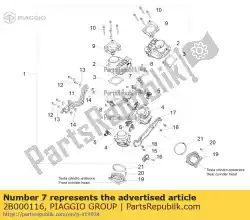 Qui puoi ordinare tubo da Piaggio Group , con numero parte 2B000116: