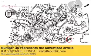 honda 83160MCA000 panel, r. shelter switch - Bottom side