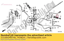 Tutaj możesz zamówić uchwyt, l. Uchwyt od Honda , z numerem części 53166GM9740:
