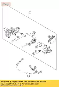 ktm 58213080044 étrier de frein cpl. arrière l / s 05 - La partie au fond