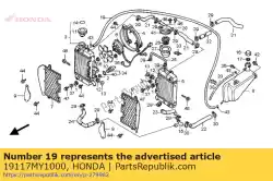 Aquí puede pedir tubo, desbordamiento de Honda , con el número de pieza 19117MY1000: