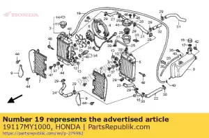Honda 19117MY1000 tubo, desbordamiento - Lado inferior