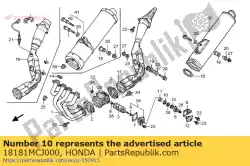 onderlegring a, stuwkracht van Honda, met onderdeel nummer 18181MCJ000, bestel je hier online: