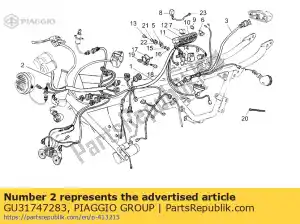 Piaggio Group GU31747283 instrum.board cable kit - Bottom side