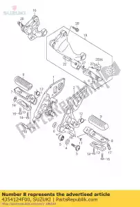 suzuki 4354124F00 bar, fr.footr., l - La partie au fond