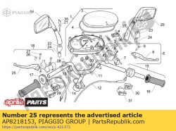 Aprilia AP8218153, Palanca de freno trasero, OEM: Aprilia AP8218153