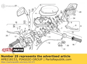 aprilia AP8218153 remhendel achter - Onderkant