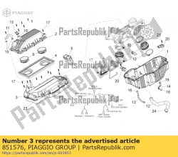 Aprilia 851576, Filterhuis, OEM: Aprilia 851576