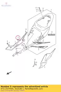 Suzuki 4711337H00 almofada, quadro c - Lado inferior