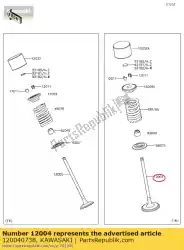 Ici, vous pouvez commander le 01 soupape d'admission auprès de Kawasaki , avec le numéro de pièce 120040738: