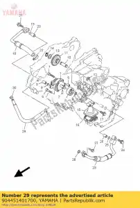 yamaha 904451401700 manguera - Lado inferior