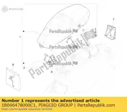 Aqui você pode pedir o conjunto de sela preto em Piaggio Group , com o número da peça 1B006478000C1: