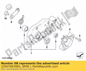 bmw 23007683985 mola de retenção - Lado inferior