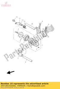 yamaha 3XV185350000 bar, shift fork guide 2 - Bottom side