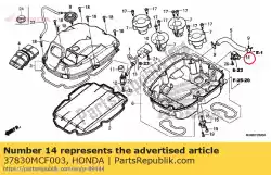 sensor, kaart van Honda, met onderdeel nummer 37830MCF003, bestel je hier online: