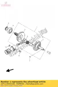 yamaha 22F114000100 conjunto virabrequim - Lado inferior