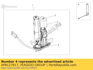 aprilia AP8127817 fuel level sensor - Bottom side