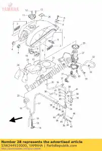 yamaha 5JW244910000 support, pompe à carburant - La partie au fond