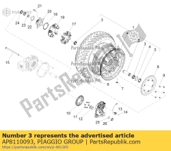 Aprilia AP8110093, Rolamento 6205-2rs1 25x52x15, OEM: Aprilia AP8110093