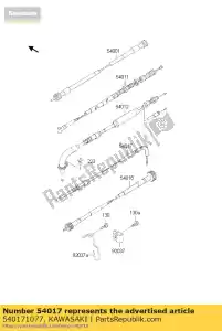 Kawasaki 540171077 cable de arranque - Lado inferior