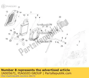 Piaggio Group 1A005671 conduit d'air - La partie au fond