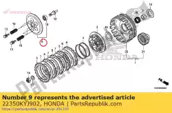 Here you can order the plate comp., clutch pressure from Honda, with part number 22350KYJ902: