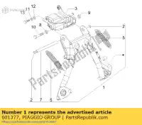 601377, Piaggio Group, Suporte central completo aprilia derbi piaggio  boulevard fly lbmc50100, lbmc50101 lbmc50200, lbmc50201 sport city sport city one sr motard typhoon variant sport zdpsba00 50 2004 2005 2008 2009 2010 2011 2012 2016 2017, Novo