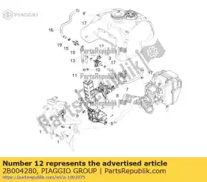 Piaggio Group 2B004280 canister/tubo de válvula - Lado inferior