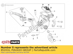 aprilia 852416 przewód przedniego hamulca - Dół