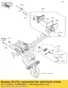 kawasaki 921720834 parafuso, 5x16 klx150eef - Lado inferior