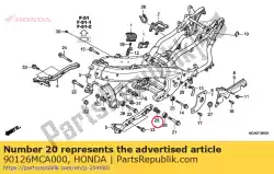 Aquí puede pedir perno de ajuste (m22-40) de Honda , con el número de pieza 90126MCA000: