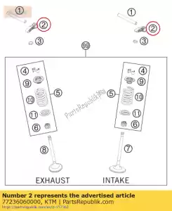 ktm 77236060000 valve lever - Bottom side