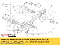 AP8600114, Piaggio Group, Rodamiento rh 25x62x17 aprilia rs 250, Nuevo