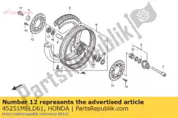 Tutaj możesz zamówić dysk, r. Fr. Hamulec od Honda , z numerem części 45251MBLD61: