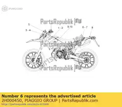 Qui puoi ordinare adesivo per carenatura posteriore da Piaggio Group , con numero parte 2H000450: