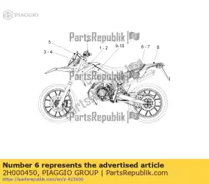 Piaggio Group 2H000450 adesivo per carenatura posteriore - Il fondo