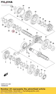 suzuki 2433207A00 bucha 4ª marcha - Lado inferior