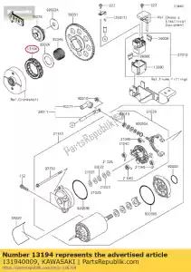 kawasaki 131940009 embreagem oneway vn900b6f - Lado inferior