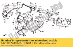 Aqui você pode pedir o conjunto de capuz, r. Superior (wl) * tipo 13 * (tipo 13) em Honda , com o número da peça 64214MZ2000ZB: