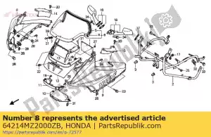 honda 64214MZ2000ZB cowl set, r. upper (wl) * type13 * (type13 ) - Bottom side