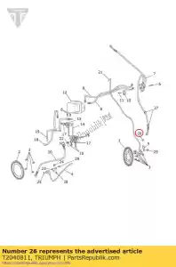 triumph T2040811 dubbele clip remslang - Onderkant