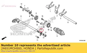 honda 24651MCH000 lente, shift terugkeer - Onderkant