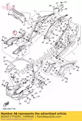 Ici, vous pouvez commander le couvercle côté 6 sous a auprès de Yamaha , avec le numéro de pièce B04XF17F00P0: