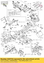 Here you can order the band,rubber kx250-a6 from Kawasaki, with part number 920723509: