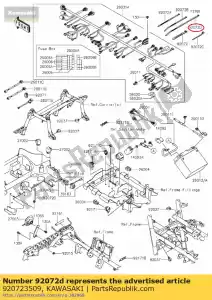 kawasaki 920723509 band,rubber kx250-a6 - Bottom side