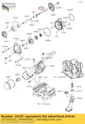 Aquí puede pedir eje, bomba, rh zx600p7f de Kawasaki , con el número de pieza 131070132: