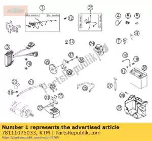 ktm 78111075033 serie di cavi efi vmt. eu / aus - Il fondo